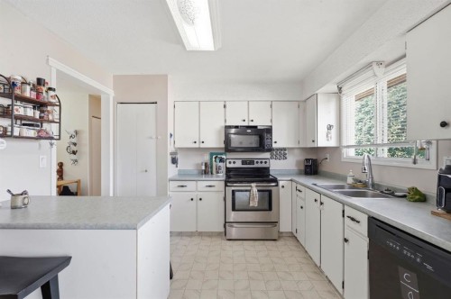 4420 57 Avenue, Innisfail, AB - Indoor Photo Showing Kitchen With Double Sink
