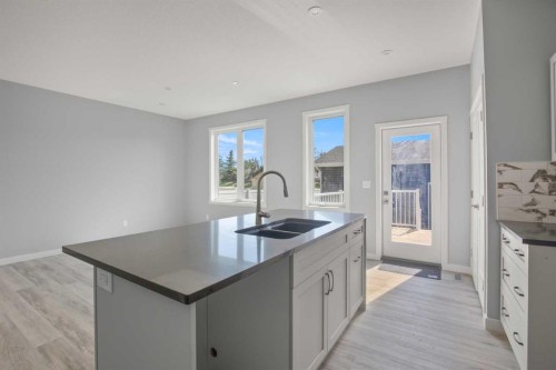 113 Aztec Crescent, Blackfalds, AB - Indoor Photo Showing Kitchen With Double Sink