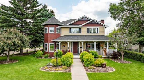 4552 Waskasoo Crescent, Red Deer, AB - Outdoor With Deck Patio Veranda With Facade