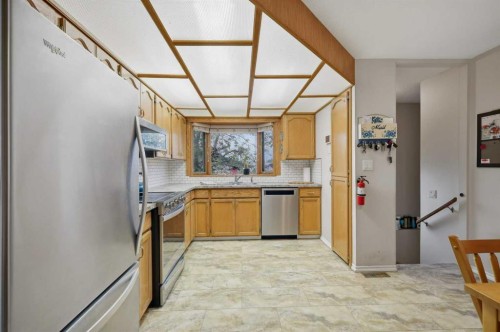 6124 Hamilton Drive, Red Deer, AB - Indoor Photo Showing Kitchen With Stainless Steel Kitchen
