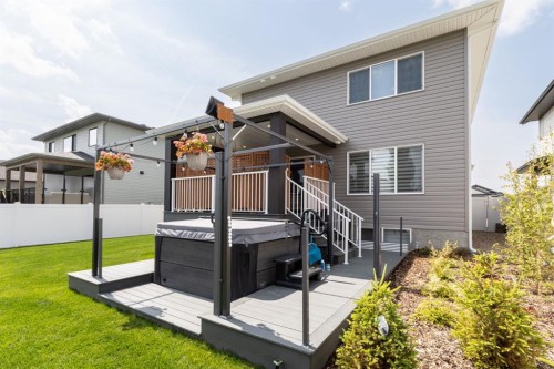 22 Napoleon Meadows Way, Innisfail, AB - Outdoor With Deck Patio Veranda With Exterior