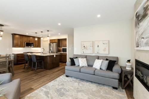 22 Napoleon Meadows Way, Innisfail, AB - Indoor Photo Showing Living Room