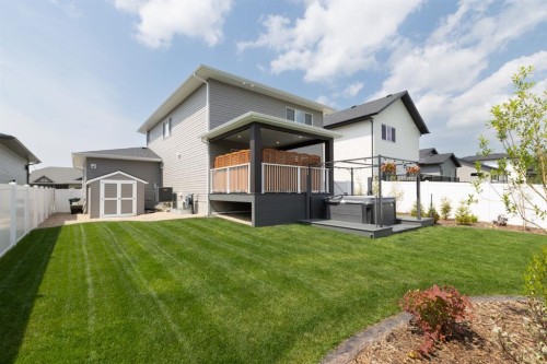 22 Napoleon Meadows Way, Innisfail, AB - Outdoor With Deck Patio Veranda With Exterior