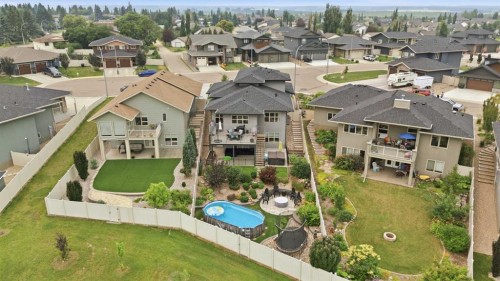 1 Meadow Close, Lacombe, AB - Outdoor With In Ground Pool With View
