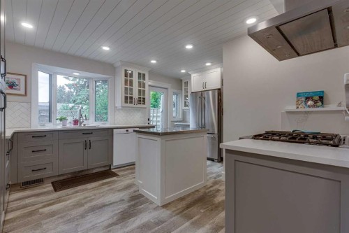 111 Selkirk Boulevard, Red Deer, AB - Indoor Photo Showing Kitchen With Upgraded Kitchen