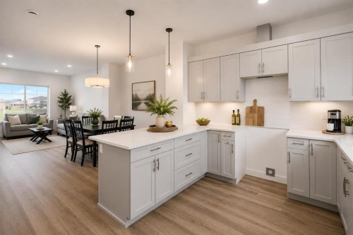 7309A 44B Avenue, Camrose, AB - Indoor Photo Showing Kitchen With Upgraded Kitchen