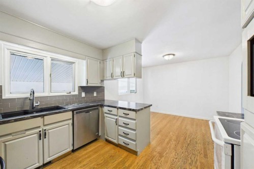 4715 43A Avenue, Red Deer, AB - Indoor Photo Showing Kitchen With Double Sink