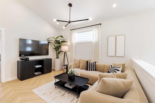 190 Rosemary Gardens Se, Calgary, AB - Indoor Photo Showing Living Room