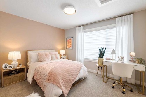 190 Rosemary Gardens Se, Calgary, AB - Indoor Photo Showing Bedroom
