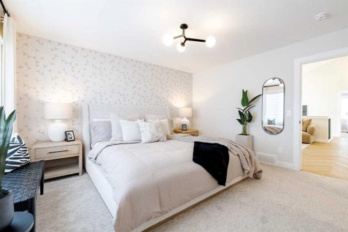190 Rosemary Gardens Se, Calgary, AB - Indoor Photo Showing Bedroom