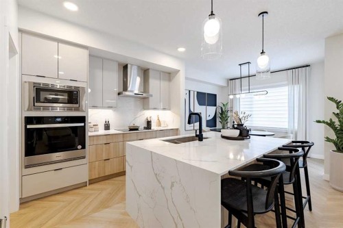 190 Rosemary Gardens Se, Calgary, AB - Indoor Photo Showing Kitchen With Double Sink With Upgraded Kitchen