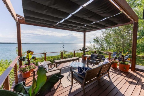 391 Birchcliff Road, Birchcliff, AB - Outdoor With Body Of Water With Deck Patio Veranda With View With Exterior