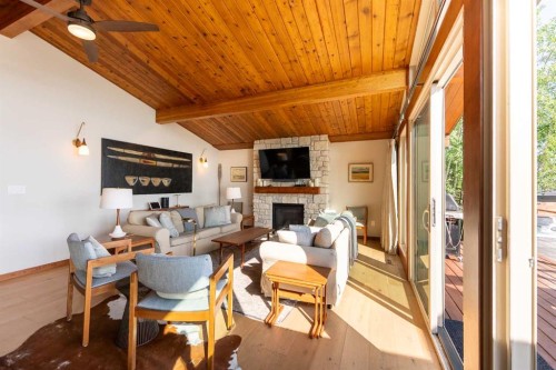 391 Birchcliff Road, Birchcliff, AB - Indoor With Fireplace