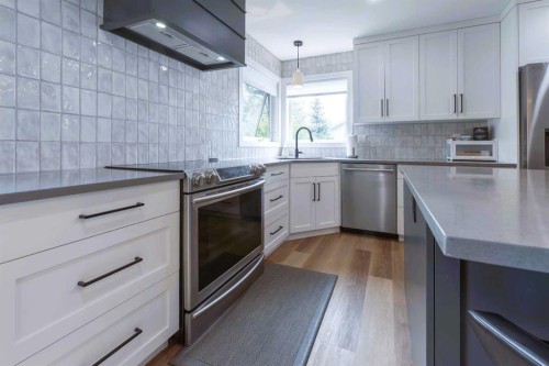 19 Royal Crescent, Lacombe, AB - Indoor Photo Showing Kitchen With Upgraded Kitchen