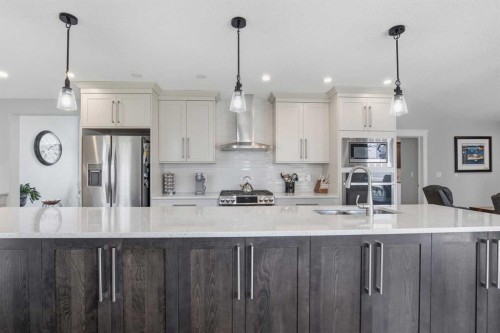 5933 45 Street Crescent, Innisfail, AB - Indoor Photo Showing Kitchen With Upgraded Kitchen