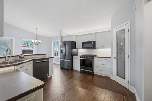 5508 49 Avenue, Alix, AB - Indoor Photo Showing Kitchen With Double Sink With Upgraded Kitchen