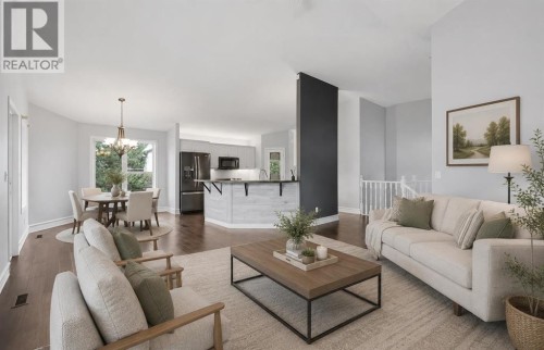 5508 49 Avenue, Alix, AB - Indoor Photo Showing Living Room