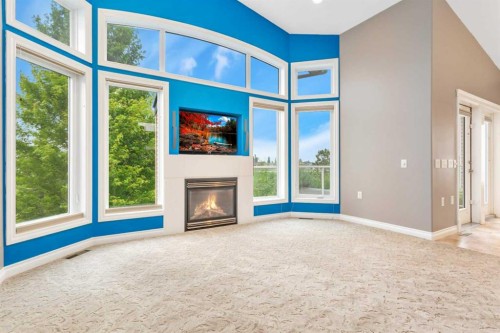 42 Langford Crescent, Red Deer, AB - Indoor With Fireplace