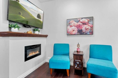 4112 45 Avenue, Sylvan Lake, AB - Indoor With Fireplace