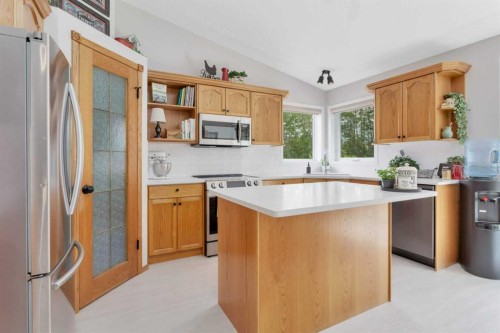 8 Pritchard Close, Sylvan Lake, AB - Indoor Photo Showing Kitchen With Stainless Steel Kitchen