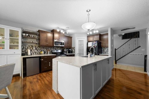 3706 76 Street, Camrose, AB - Indoor Photo Showing Kitchen With Double Sink