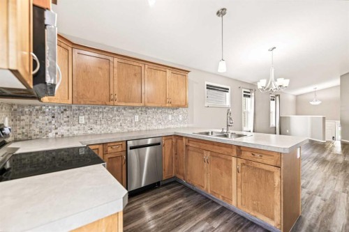 50 Trimble Close, Red Deer, AB - Indoor Photo Showing Kitchen With Stainless Steel Kitchen With Double Sink