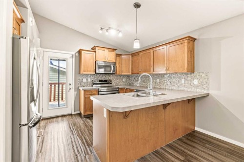 50 Trimble Close, Red Deer, AB - Indoor Photo Showing Kitchen With Stainless Steel Kitchen With Double Sink