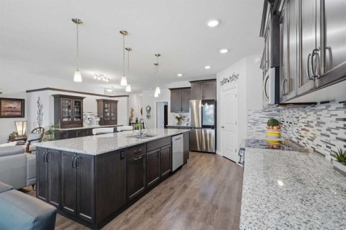 2 Traynor Close, Red Deer, AB - Indoor Photo Showing Kitchen With Double Sink With Upgraded Kitchen
