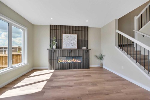 153 Norseman Close, Penhold, AB - Indoor With Fireplace