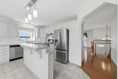 90 Duncan Crescent, Red Deer, AB - Indoor Photo Showing Kitchen With Stainless Steel Kitchen
