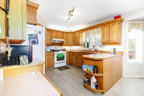 92 Anquetel Street, Red Deer, AB - Indoor Photo Showing Kitchen With Double Sink