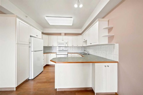 412-4512 52 Avenue, Red Deer, AB - Indoor Photo Showing Kitchen With Double Sink