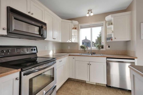 39 Terrace Heights Drive, Lacombe, AB - Indoor Photo Showing Kitchen With Double Sink