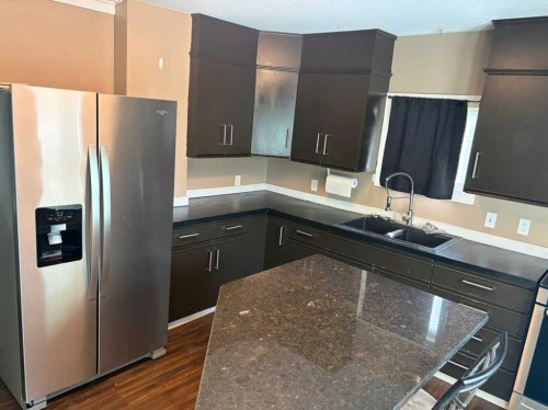 5206 49 Street, Castor, AB - Indoor Photo Showing Kitchen With Double Sink