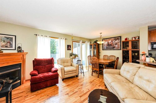 4009 69A Street Close, Camrose, AB - Indoor Photo Showing Living Room With Fireplace
