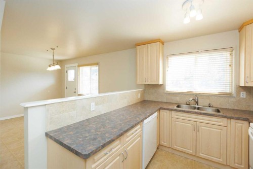 1602-3907 39 Street, Red Deer, AB - Indoor Photo Showing Kitchen With Double Sink