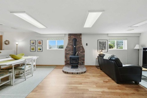37 Wildrose Street, Rural Lacombe County, AB - Indoor With Fireplace