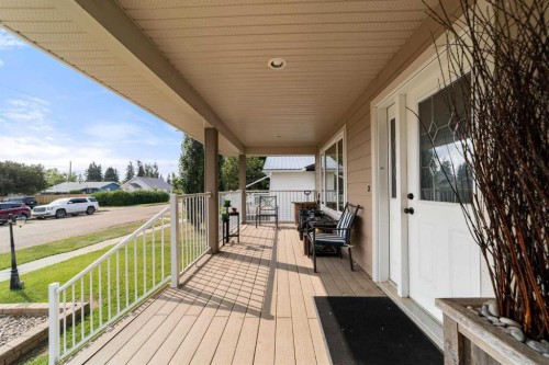 5020A 49 Street, Killam, AB - Outdoor With Deck Patio Veranda With Exterior