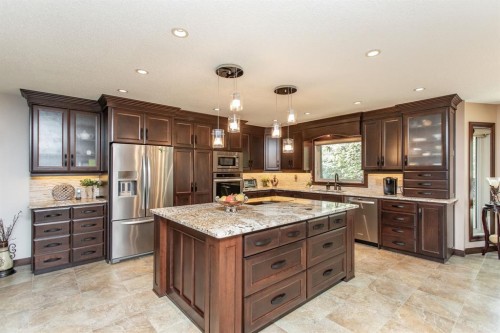 38212 Range Road 252, Rural Lacombe County, AB - Indoor Photo Showing Kitchen With Stainless Steel Kitchen With Upgraded Kitchen