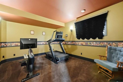 107A Wolf Run Drive, Rural Ponoka County, AB - Indoor Photo Showing Gym Room