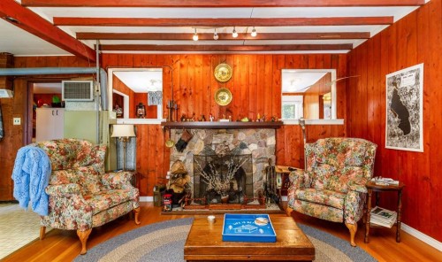 48-40422 Range Road 10, Gull Lake, AB - Indoor With Fireplace