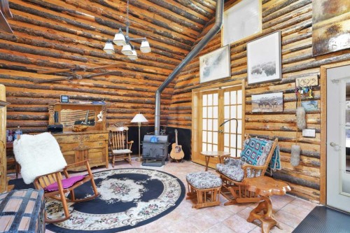 54051 Township Road 351A, Rural Clearwater County, AB - Indoor With Fireplace