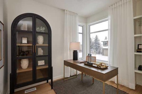 417 Shawnee Terrace Sw, Calgary, AB - Indoor Photo Showing Office