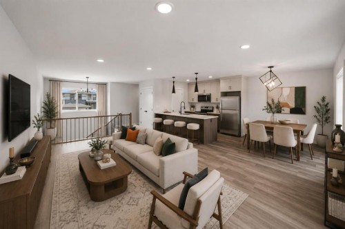 20 Toye Street, Red Deer, AB - Indoor Photo Showing Living Room