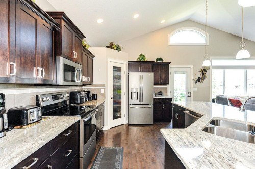 5206 33A Avenue, Camrose, AB - Indoor Photo Showing Kitchen With Double Sink With Upgraded Kitchen