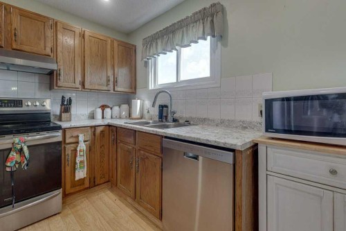 165 Greig Drive, Red Deer, AB - Indoor Photo Showing Kitchen With Double Sink