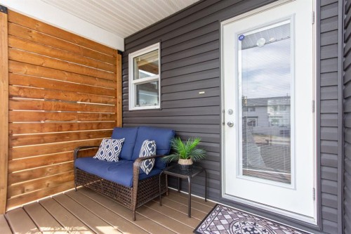 52 Almond Crescent, Blackfalds, AB - Outdoor With Deck Patio Veranda With Exterior