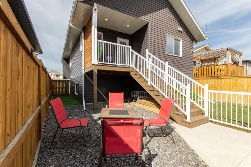 52 Almond Crescent, Blackfalds, AB - Outdoor With Deck Patio Veranda With Exterior