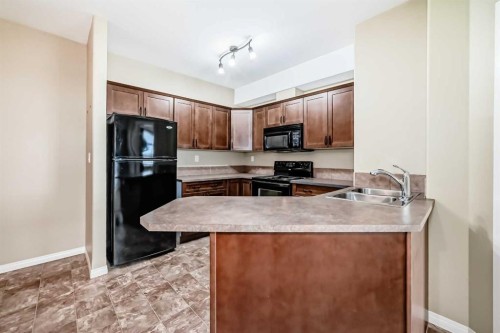 206-69 Ironstone Drive, Red Deer, AB - Indoor Photo Showing Kitchen With Double Sink
