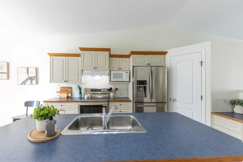 73 Ogilvie Close, Red Deer, AB - Indoor Photo Showing Kitchen With Double Sink